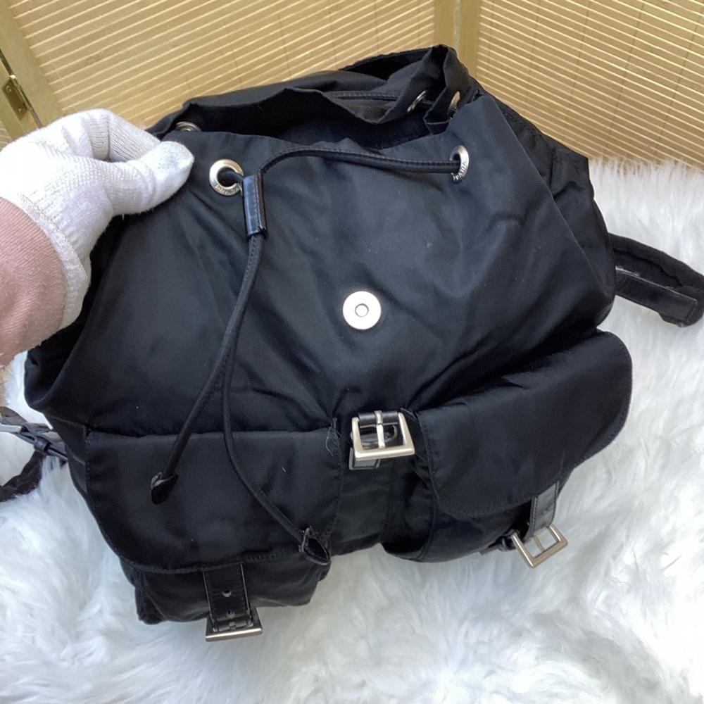 Prada Black Nylon Backpack Medium - image 9